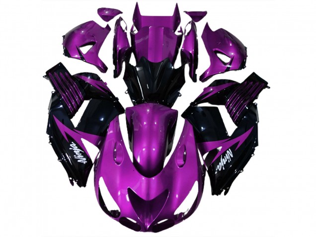 Gloss Purple and Black 2006-2011 ZX14R Motorcycle Fairings Gloss Purple and Black 2006-2011 ZX14R Motorcycle Fairings