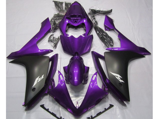 Gloss Purple and Black 2007-2008 R1 Motorcycle Fairings Gloss Purple and Black 2007-2008 R1 Motorcycle Fairings