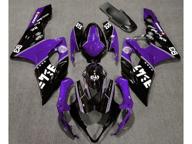 Gloss Purple and Black Custom 2005-2006 GSXR 1000 Motorcycle Fairings Gloss Purple and Black Custom 2005-2006 GSXR 1000 Motorcycle Fairings