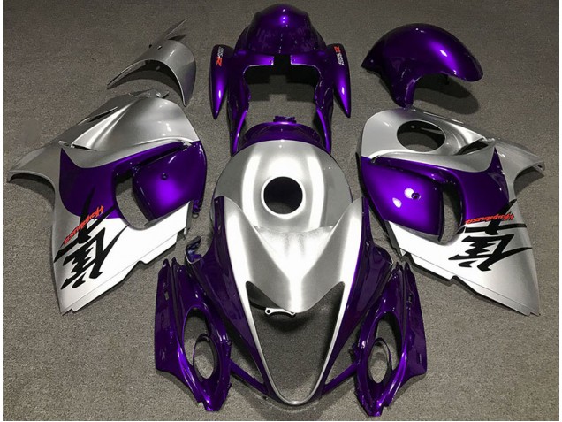 Gloss Purple and Silver 2008-2020 GSXR 1300 Hayabusa Motorcycle Fairings Gloss Purple and Silver 2008-2020 GSXR 1300 Hayabusa Motorcycle Fairings