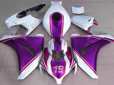 Gloss Purple and White 2008-2011 CBR1000RR Motorcycle Fairings
