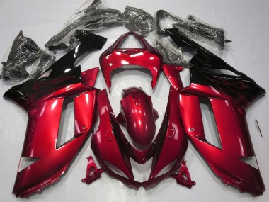 Gloss Red & Black 2007-2008 ZX6R Motorcycle Fairings