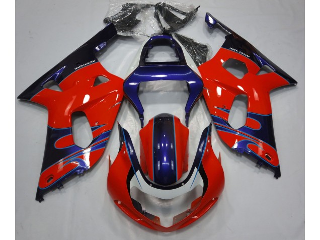 Gloss Red & Blue 2001-2003 GSXR 600-750 Motorcycle Fairings Gloss Red & Blue 2001-2003 GSXR 600-750 Motorcycle Fairings