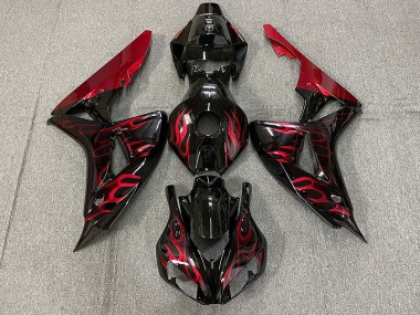 Gloss Red Flame 2006-2007 CBR1000RR Motorcycle Fairings