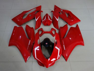 Gloss Red & White 2011-2014 Ducati 1199 Motorcycle Fairings