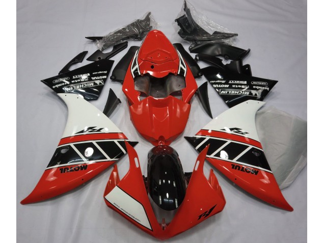 Gloss Red White and Black 2012-2014 R1 Motorcycle Fairings Gloss Red White and Black 2012-2014 R1 Motorcycle Fairings