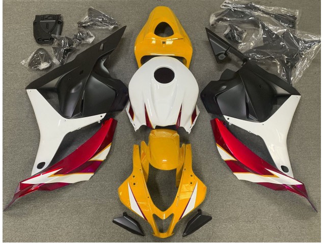 Gloss Red White and Yellow 2009-2012 CBR600RR Motorcycle Fairings Gloss Red White and Yellow 2009-2012 CBR600RR Motorcycle Fairings