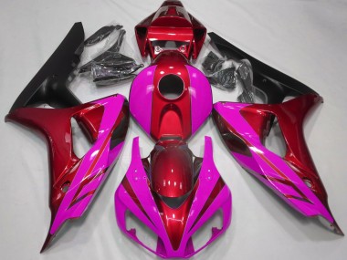 Gloss Red and Pink 2006-2007 CBR1000RR Motorcycle Fairings