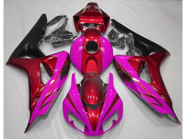 Gloss Red and Pink 2006-2007 CBR1000RR Motorcycle Fairings Gloss Red and Pink 2006-2007 CBR1000RR Motorcycle Fairings