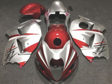 Gloss Red and Silver 1997-2007 GSXR 1300 Hayabusa Motorcycle Fairings