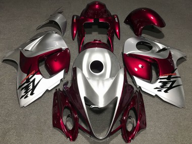 Gloss Red and Silver 2008-2020 GSXR 1300 Hayabusa Motorcycle Fairings