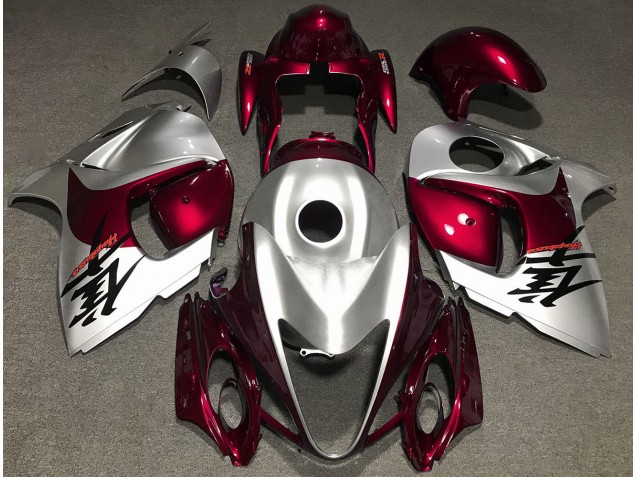 Gloss Red and Silver 2008-2020 GSXR 1300 Hayabusa Motorcycle Fairings Gloss Red and Silver 2008-2020 GSXR 1300 Hayabusa Motorcycle Fairings