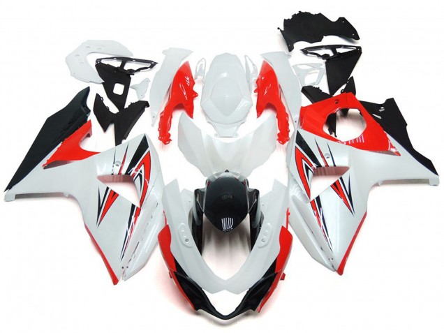 Gloss Red with White and black Custom Style 2009-2016 GSXR 1000 Motorcycle Fairings Gloss Red with White and black Custom Style 2009-2016 GSXR 1000 Motorcycle Fairings