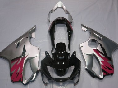 Gloss Silver & Red 1999-2000 CBR600 F4 Motorcycle Fairings