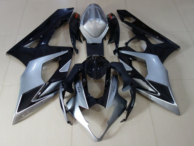 Gloss Silver and Black 2005-2006 GSXR 1000 Motorcycle Fairings Gloss Silver and Black 2005-2006 GSXR 1000 Motorcycle Fairings
