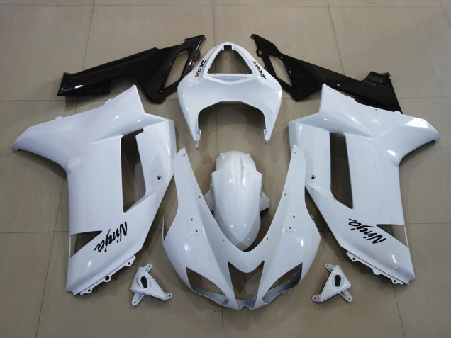 Gloss White 2007-2008 ZX6R Motorcycle Fairings Gloss White 2007-2008 ZX6R Motorcycle Fairings