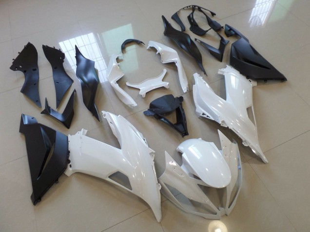 Gloss White Black 2013-2018 ZX6R Motorcycle Fairings Gloss White Black 2013-2018 ZX6R Motorcycle Fairings