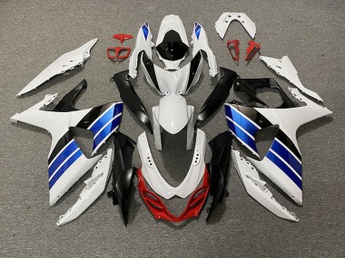 Gloss White Blue Black and Red 2009-2016 GSXR 1000 Motorcycle Fairings