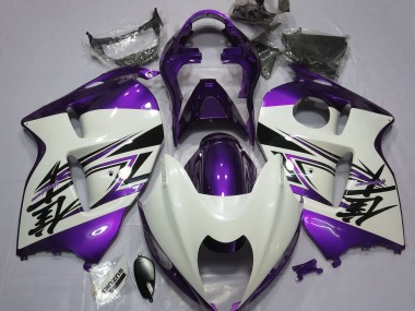 Gloss White & Purple 1997-2007 GSXR 1300 Hayabusa Motorcycle Fairings