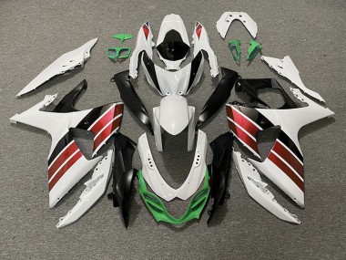 Gloss White Red Black and Green 2009-2016 GSXR 1000 Motorcycle Fairings