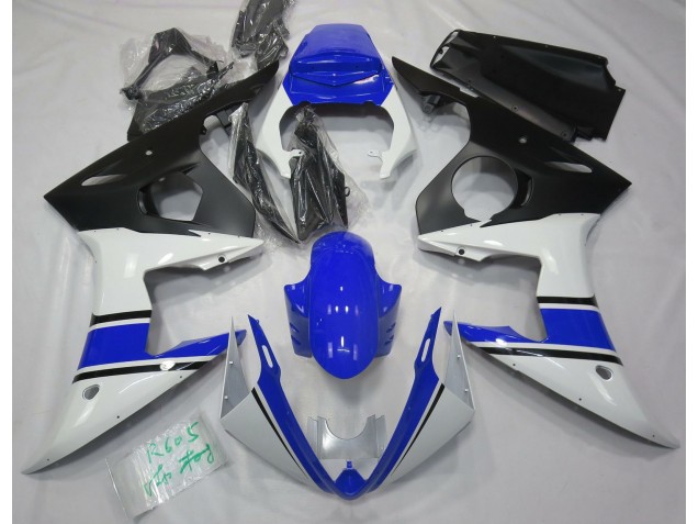 Gloss White and Blue 2003-2004 R6 Motorcycle Fairings Gloss White and Blue 2003-2004 R6 Motorcycle Fairings