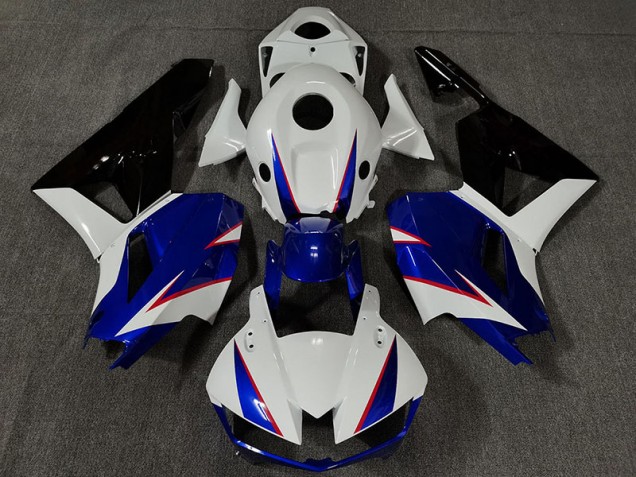 Gloss White and Deep Blue 2013-2023 CBR600RR Motorcycle Fairings Gloss White and Deep Blue 2013-2023 CBR600RR Motorcycle Fairings