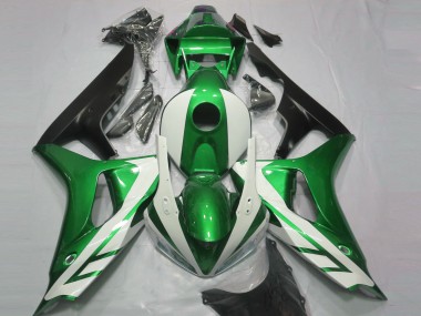 Gloss White and Green 2006-2007 CBR1000RR Motorcycle Fairings