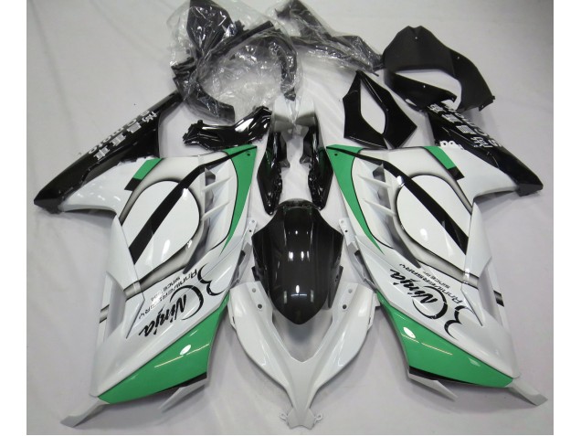 Gloss White and Green 2013-2018 Ninja 300 Motorcycle Fairings Gloss White and Green 2013-2018 Ninja 300 Motorcycle Fairings