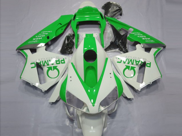 Gloss White and Green PRAMAC 2003-2004 CBR600RR Motorcycle Fairings Gloss White and Green PRAMAC 2003-2004 CBR600RR Motorcycle Fairings