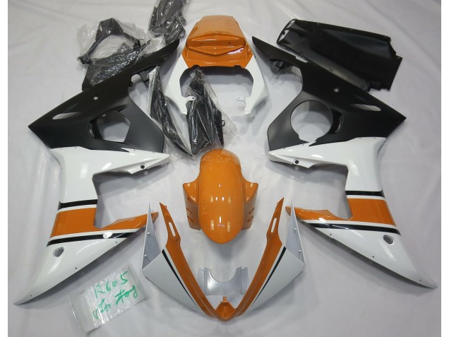 Gloss White and Orange 2003-2004 R6 Motorcycle Fairings Gloss White and Orange 2003-2004 R6 Motorcycle Fairings