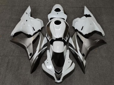 Gloss White and Silver 2009-2012 CBR600RR Motorcycle Fairings