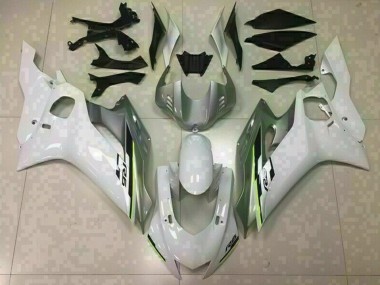 Gloss White and Silver 2017-2021 R6 Motorcycle Fairings