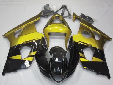 Gloss Yellow & Black 2003-2004 GSXR 1000 Motorcycle Fairings