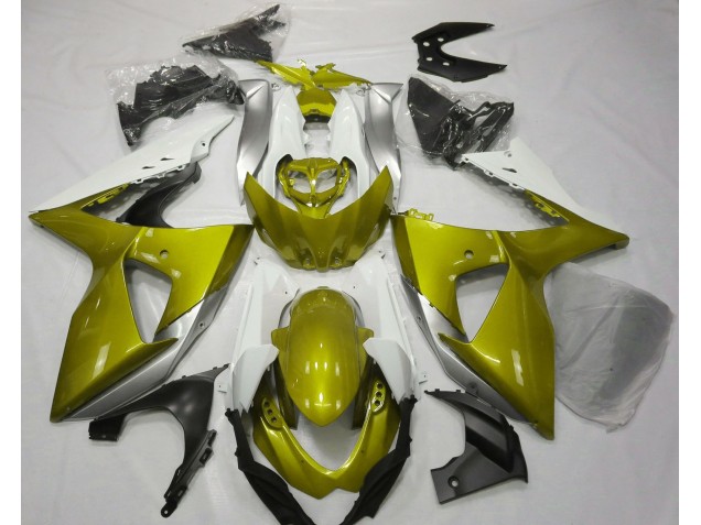 Gloss Yellow & White 2009-2016 GSXR 1000 Motorcycle Fairings Gloss Yellow & White 2009-2016 GSXR 1000 Motorcycle Fairings