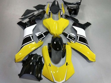 Gloss Yellow White and Black 2015-2019 R1 Motorcycle Fairings