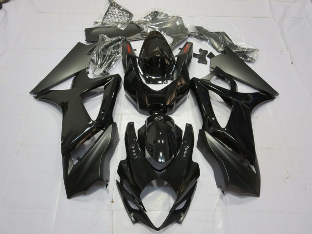Gloss and Matte Black 2007-2008 GSXR 1000 Motorcycle Fairings Gloss and Matte Black 2007-2008 GSXR 1000 Motorcycle Fairings