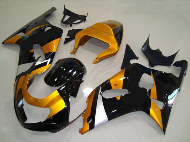 Gold and Black 2001-2003 GSXR 600-750 Motorcycle Fairings Gold and Black 2001-2003 GSXR 600-750 Motorcycle Fairings