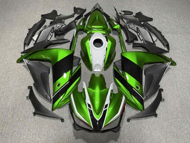 Green Black and White 2015-2018 R3 Motorcycle Fairings