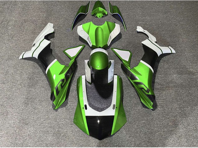 Green & Carbon Fiber Accents 2015-2019 R1 Motorcycle Fairings