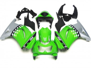 Green and Black Check 2008-2012 Ninja 250 Motorcycle Fairings