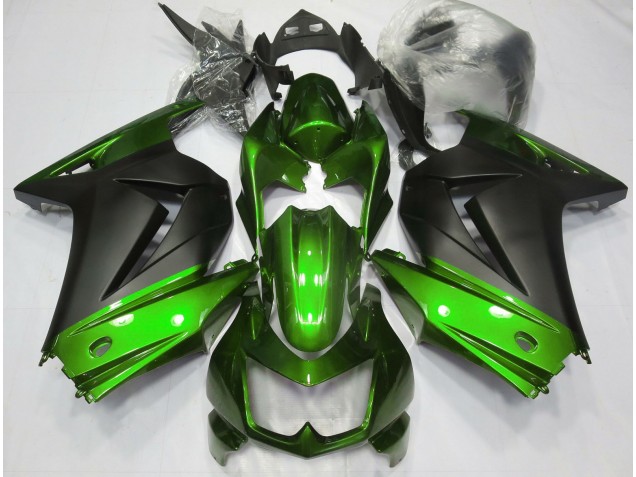 Green and Matte Black 2008-2012 Ninja 250 Motorcycle Fairings Green and Matte Black 2008-2012 Ninja 250 Motorcycle Fairings