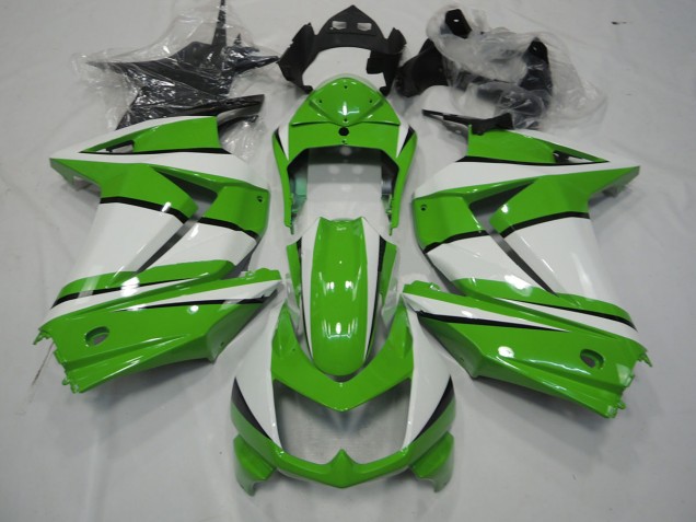 Green and White 2008-2012 Ninja 250 Motorcycle Fairings Green and White 2008-2012 Ninja 250 Motorcycle Fairings