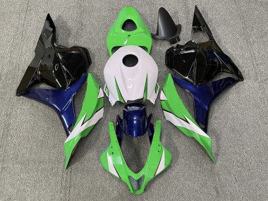 Green and White 2009-2012 CBR600RR Motorcycle Fairings