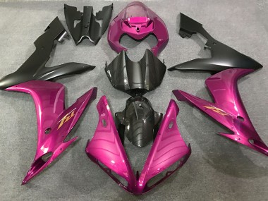 Hot Pink and Carbon Fiber Style 2004-2006 R1 Motorcycle Fairings