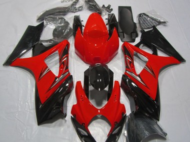 Lava Red and Black 2007-2008 GSXR 1000 Motorcycle Fairings