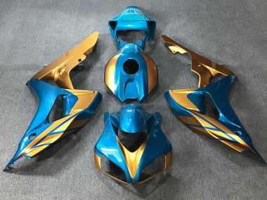 Light Blue & Gold 2006-2007 CBR1000RR Motorcycle Fairings