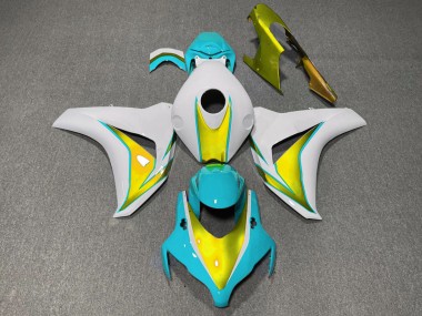 Light Blue and Gold 2008-2011 CBR1000RR Motorcycle Fairings
