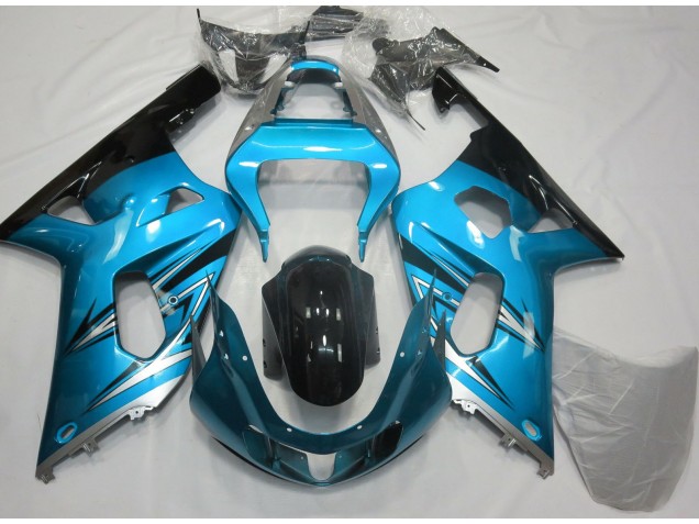 Light Blue and Silver 2001-2003 GSXR 600-750 Motorcycle Fairings Light Blue and Silver 2001-2003 GSXR 600-750 Motorcycle Fairings