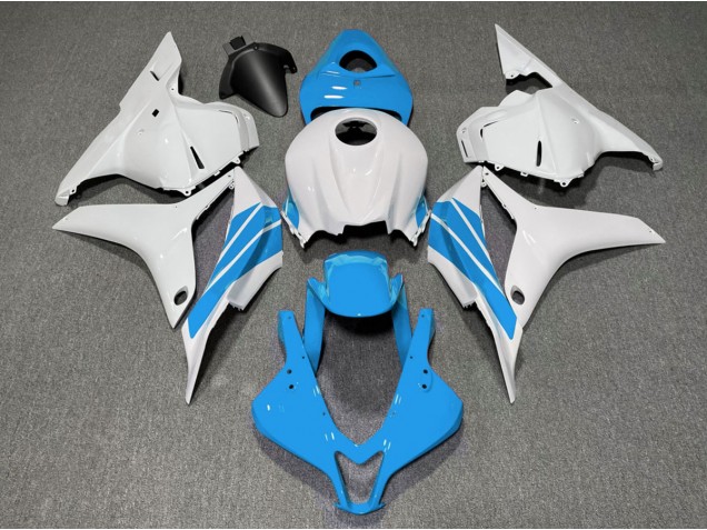 Light Blue and White Side Stripe 2009-2012 CBR600RR Motorcycle Fairings Light Blue and White Side Stripe 2009-2012 CBR600RR Motorcycle Fairings