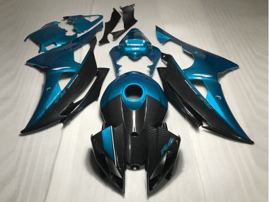 Light Blue w Carbon Fiber Style 2008-2016 R6 Motorcycle Fairings